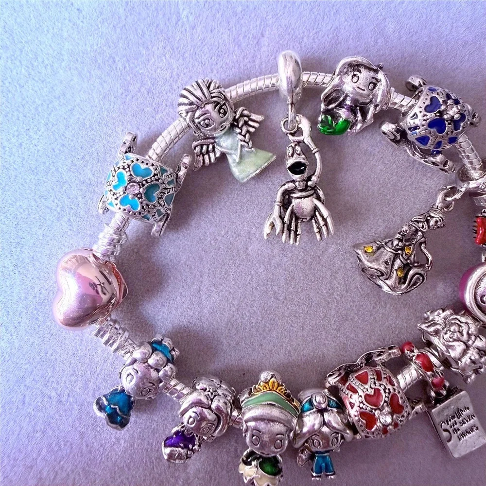 Disney Princess European Charm Bracelet BUNDLE fits PANDORA